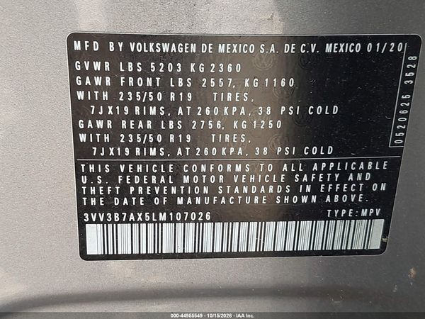 2020 VOLKSWAGEN TIGUAN — I9