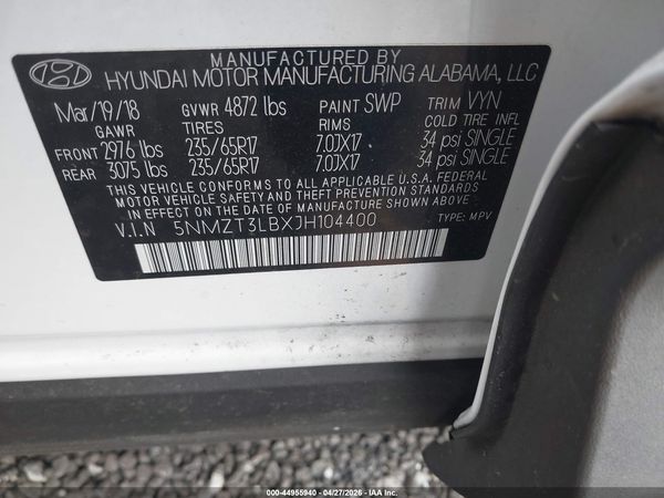 2018 HYUNDAI SANTA FE SPORT 2.4L
