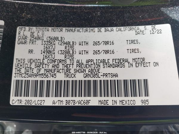 2023 TOYOTA TACOMA TRD OFF ROAD