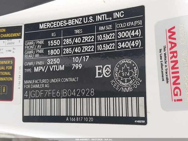 2018 MERCEDES-BENZ AMG GLS 63 4MATIC