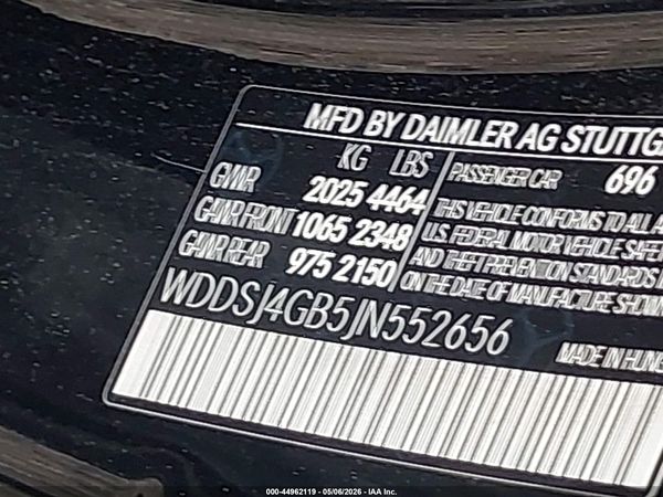 2018 MERCEDES-BENZ CLA 250 4MATIC