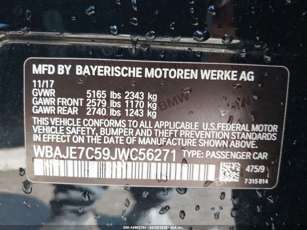 2018 BMW 540I XDRIVE