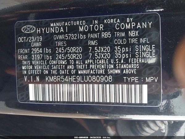 2020 HYUNDAI PALISADE LIMITED