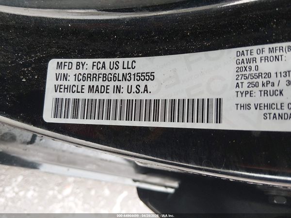 2020 RAM 1500 Big Horn, Lonestar