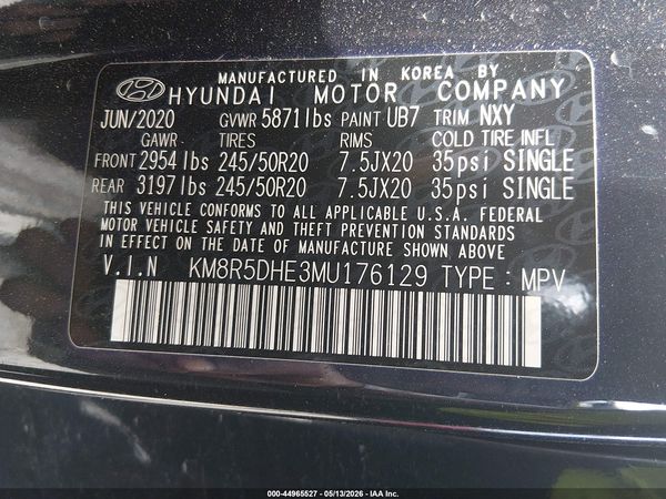 2021 HYUNDAI PALISADE LIMITED