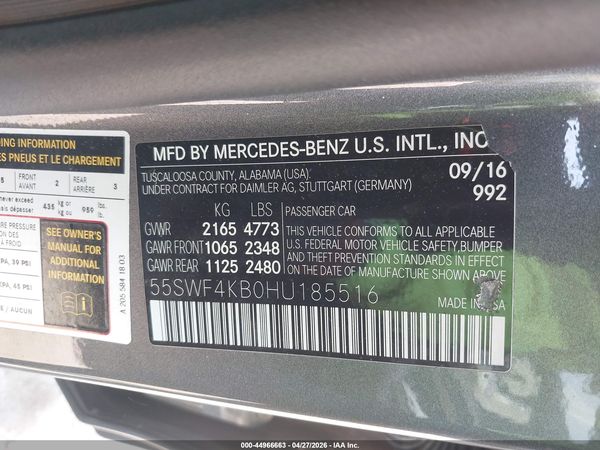 2017 MERCEDES-BENZ C 300 4MATIC