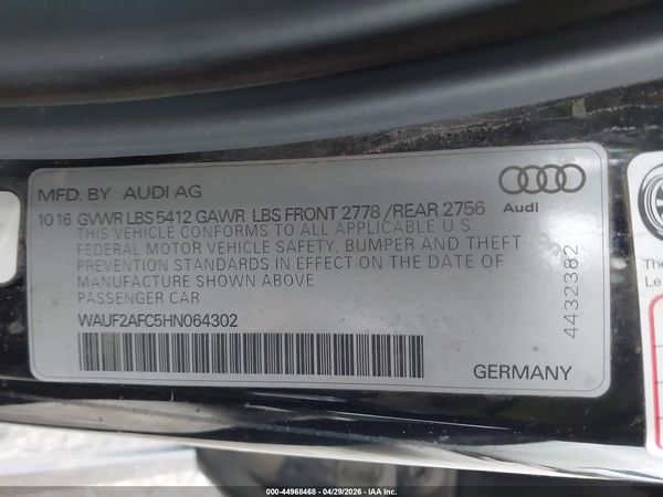 2017 AUDI A6 3.0T PREMIUM PLUS