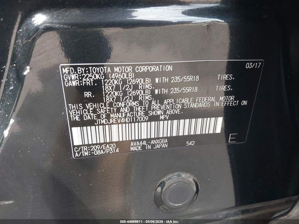 2017 TOYOTA RAV4 HYBRID LIMITED