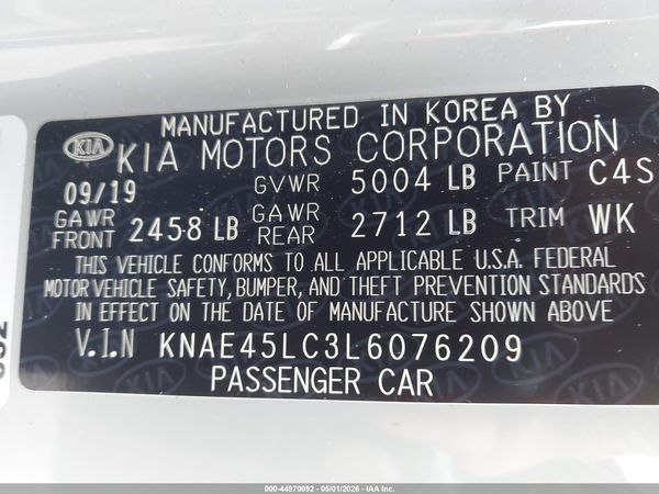 2020 KIA STINGER GT1