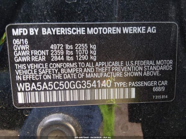 2016 BMW 528I