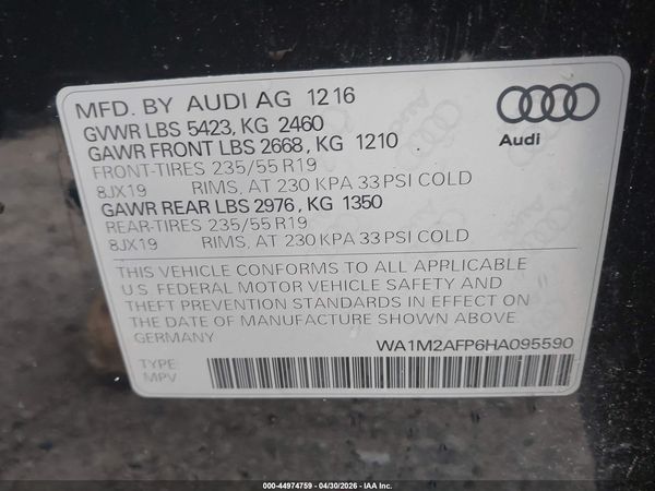 2017 AUDI Q5 2.0T PREMIUM