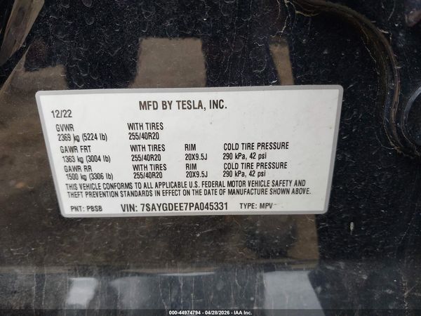 2023 TESLA MODEL Y