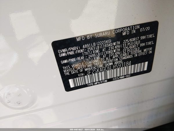 2020 SUBARU FORESTER PREMIUM