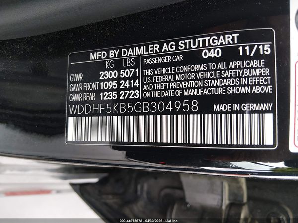 2016 MERCEDES-BENZ E 350 E350