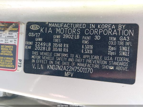 2017 KIA SOUL Base