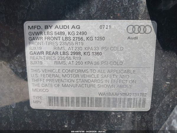 2021 AUDI Q5