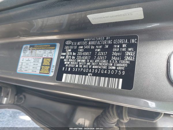 2018 KIA SORENTO 2.4L LX