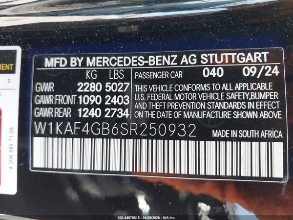 2025 MERCEDES-BENZ C 300 C300
