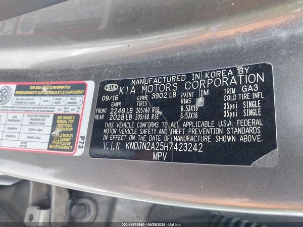 2017 KIA SOUL Base