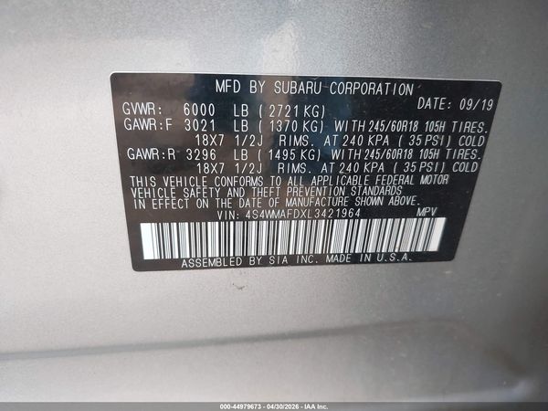 2020 SUBARU ASCENT PREMIUM