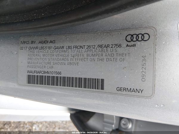 2017 AUDI A6 2.0T PREMIUM