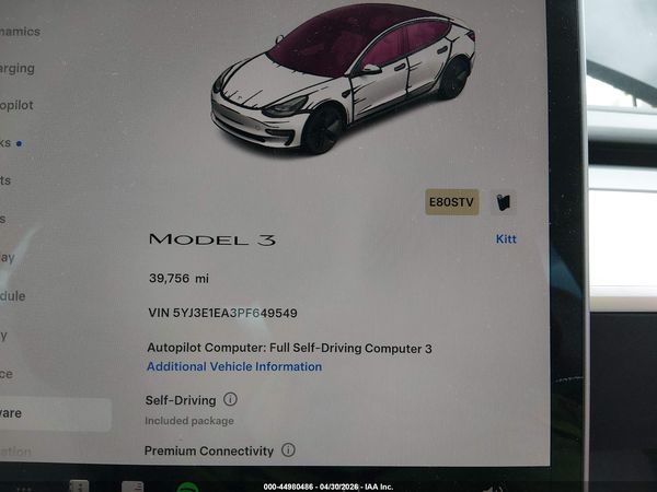 2023 TESLA MODEL 3 REAR-WHEEL DRIVE