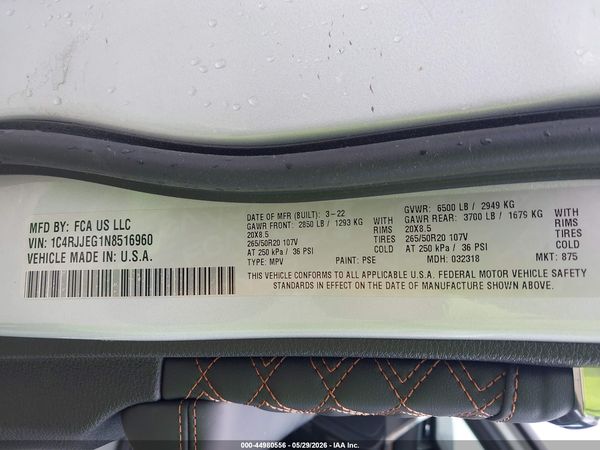 2022 JEEP GRAND CHEROKEE L SUMMIT 4X2