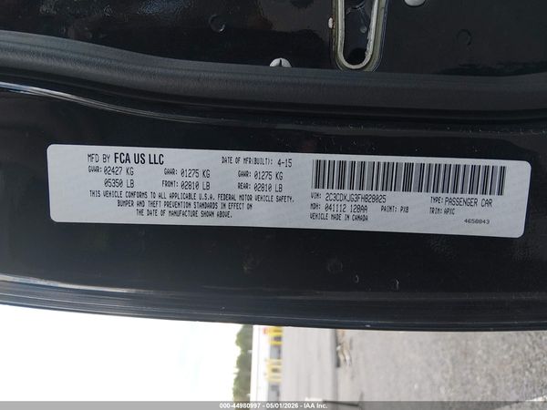 2015 DODGE CHARGER SXT