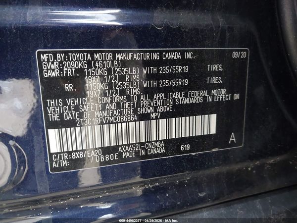 2021 TOYOTA RAV4 XLE PREMIUM