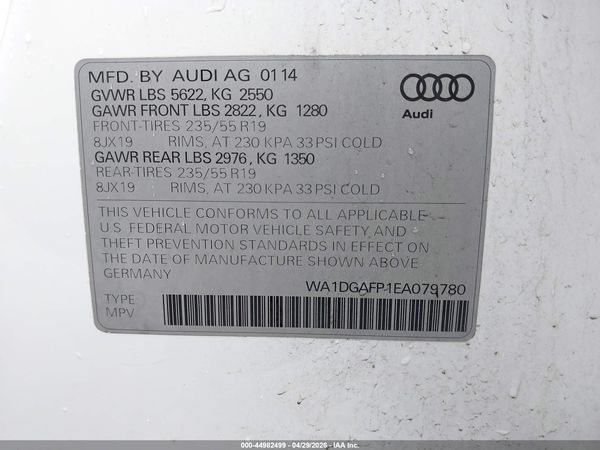 2014 AUDI Q5 3.0T PREMIUM PLUS