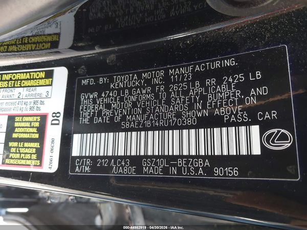 2024 LEXUS ES 350 LUXURY