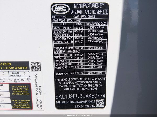 2025 LAND ROVER RANGE ROVER SPORT P360 S