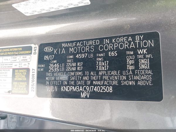 2018 KIA SPORTAGE LX