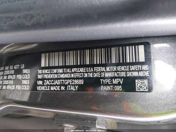2016 JEEP RENEGADE LATITUDE