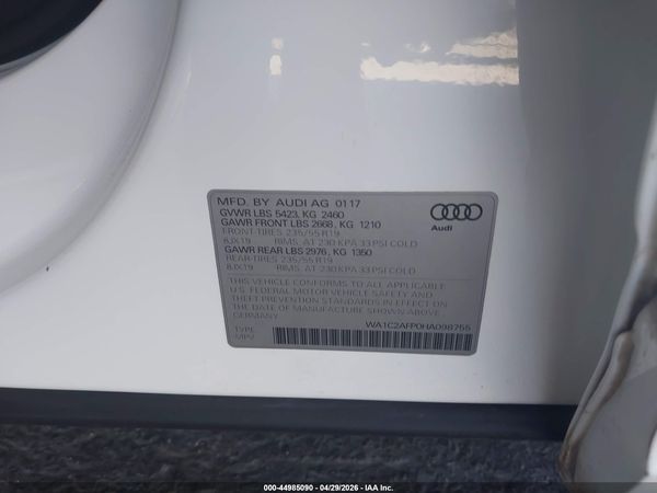 2017 AUDI Q5 2.0T PREMIUM
