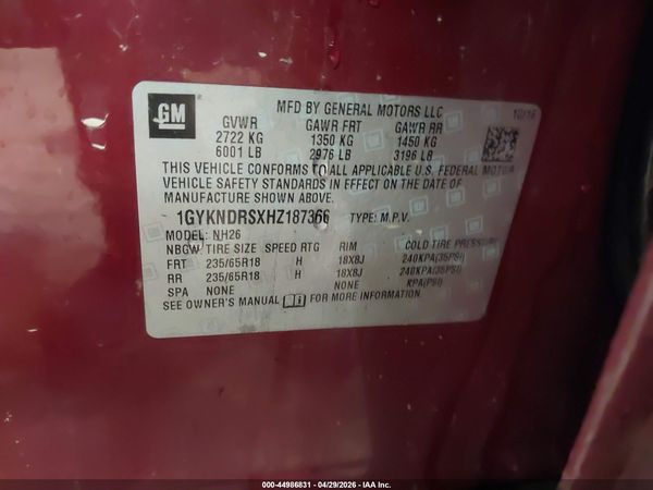 2017 CADILLAC XT5 LUXURY
