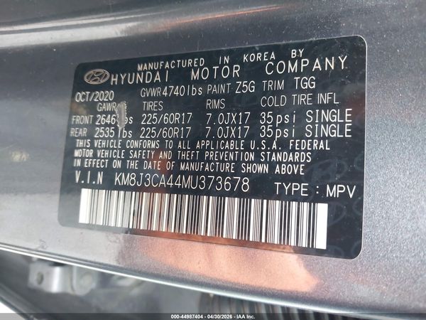 2021 HYUNDAI TUCSON VALUE