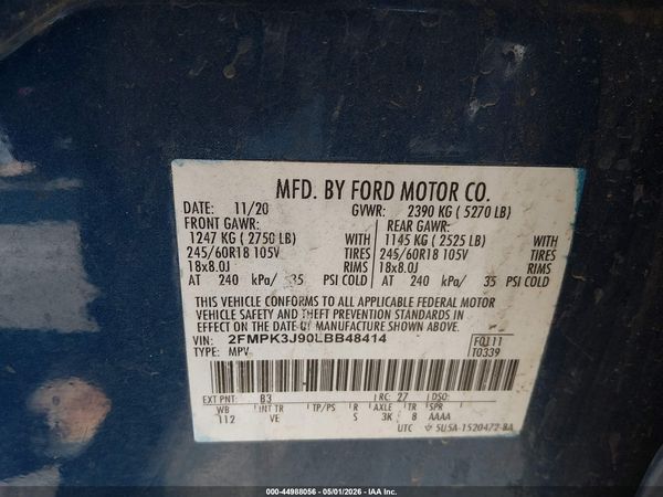 2020 FORD EDGE SEL