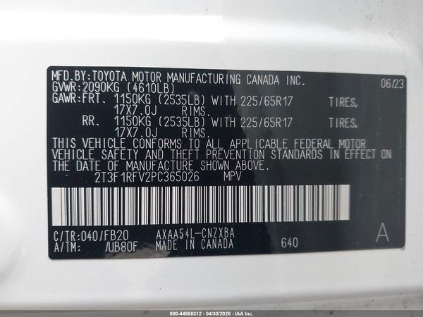 2023 TOYOTA RAV4 LE