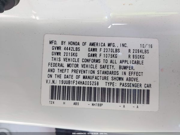 2017 ACURA TLX Base