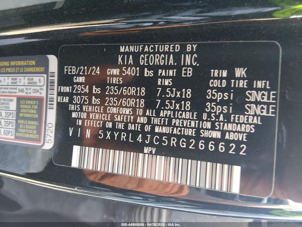 2024 KIA SORENTO S