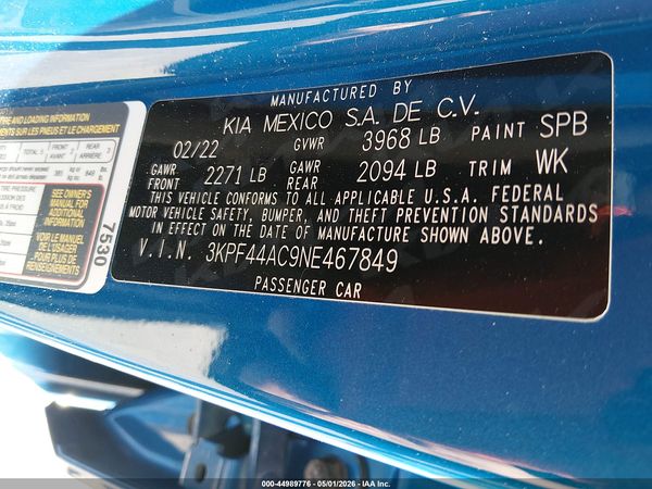 2022 KIA FORTE GT