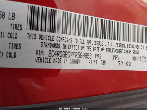 2015 DODGE GRAND CARAVAN SE