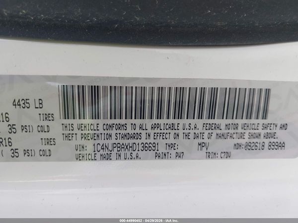 2017 JEEP PATRIOT SPORT FWD