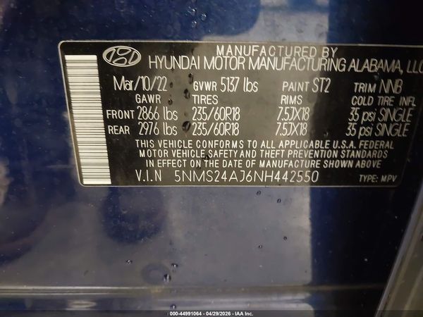 2022 HYUNDAI SANTA FE SEL