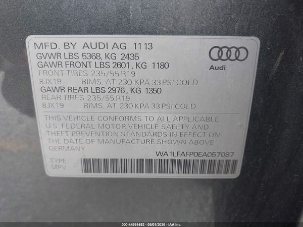 2014 AUDI Q5 2.0T PREMIUM