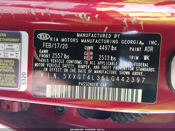 2020 KIA OPTIMA S