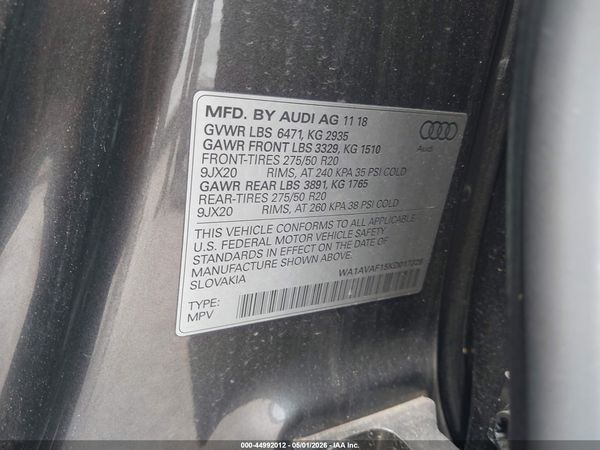 2019 AUDI Q8 55 PREMIUM