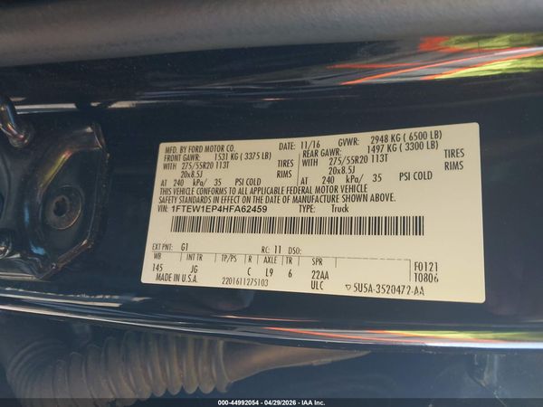 2017 FORD F-150 XL