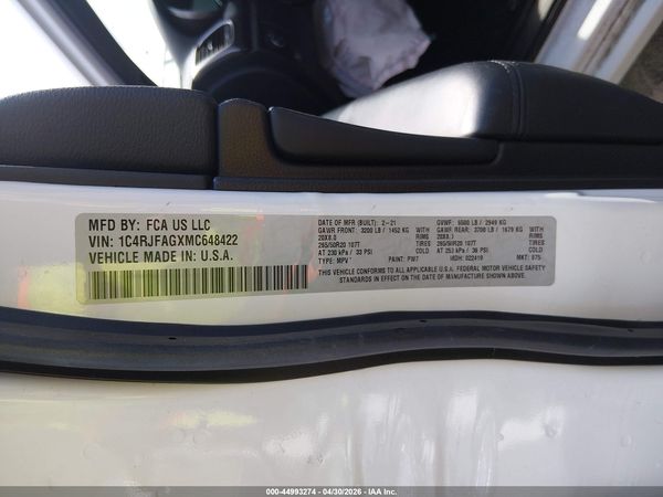 2021 JEEP GRAND CHEROKEE LAREDO X 4X4